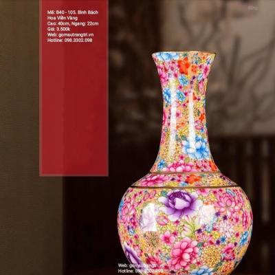 BÌNH BÁCH HOA VIỀN VÀNG